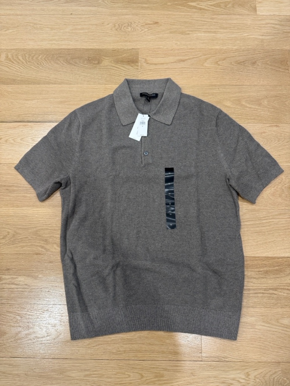 Banana Republic Men's Taupe Brown Short-Sleeve Polo